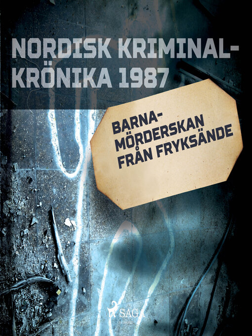 Title details for Barnamörderskan från Fryksände by Diverse - Wait list